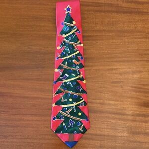 Vintage Save the Children Christmas Tie • 100% Silk • "Merry Christmas to All"